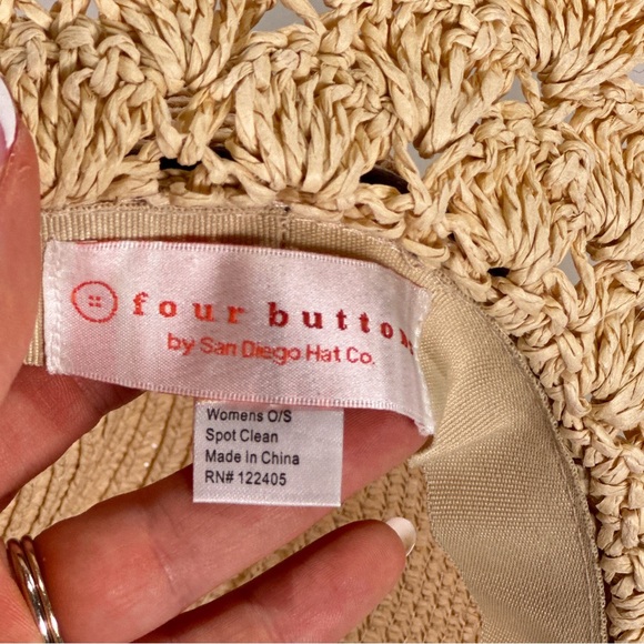 San Diego Hat Company Tan Woven Hat with Brown Band - Picture 9 of 10